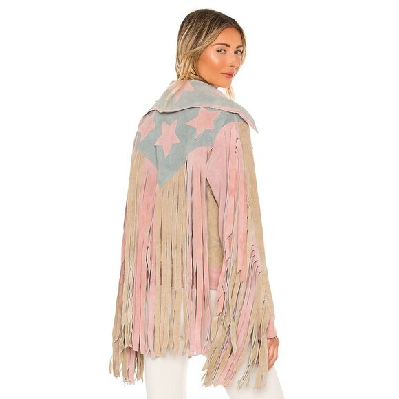 Understated Leather American Woman Jacket in Rose, Smoke, & Dust - Picture 7 of 11